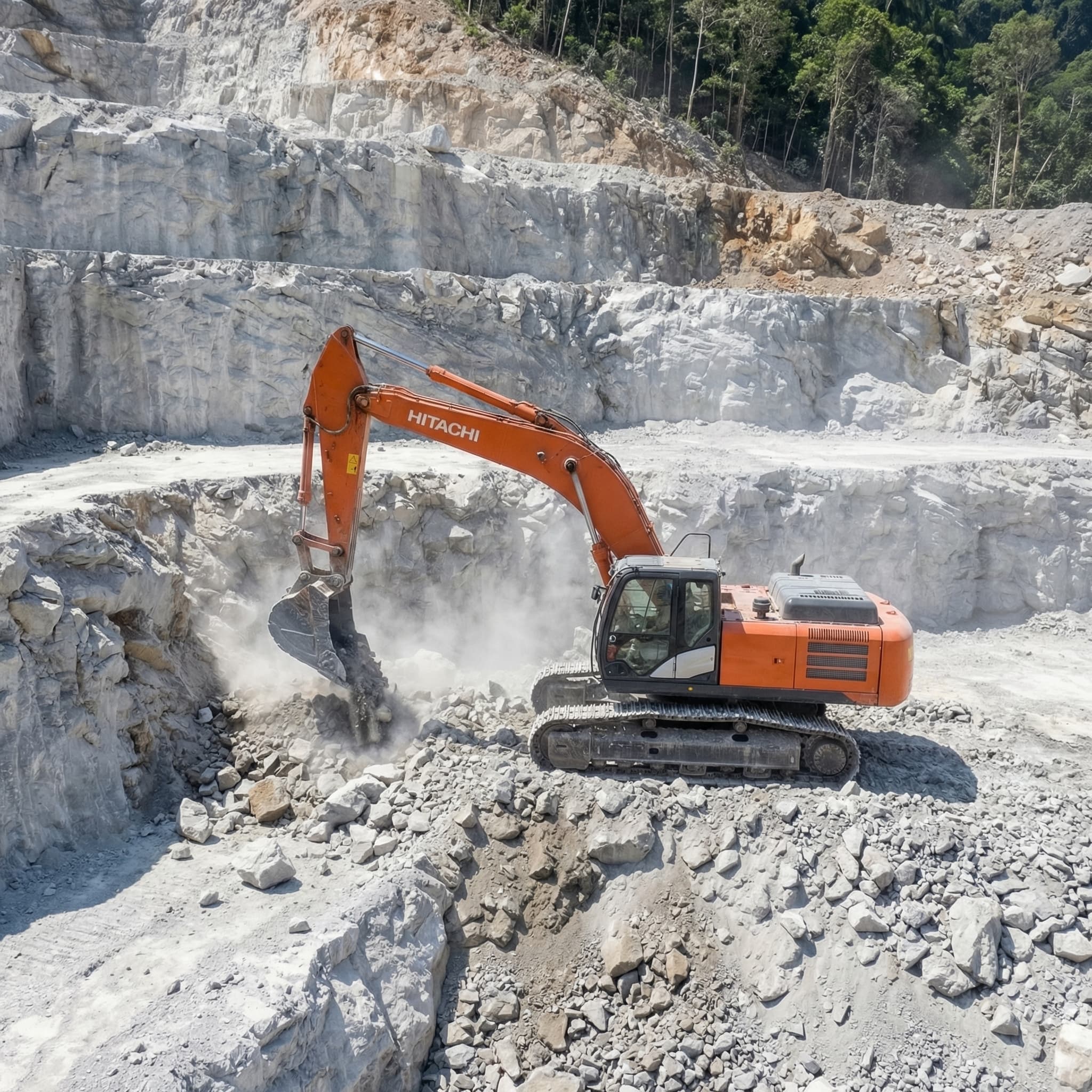 Excavator at Quarry